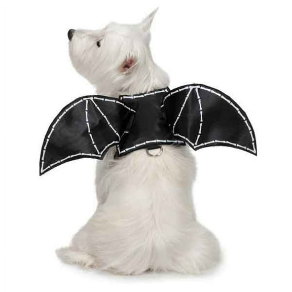 Dog Bat Wing Halloween Costume Harness Scary Glow In the Dark Spooky 3D Wingspan (Medium)