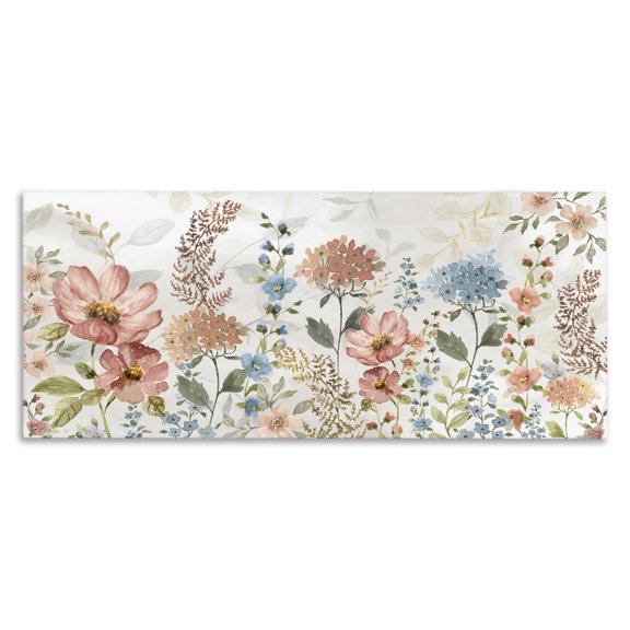 Stupell Industries Shabby Chic Pastel Spring Florals Canvas Art, 24 x 10, by Nan
