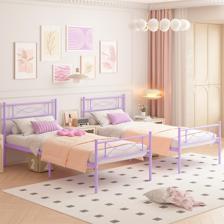 Free Shipping! Yoneston Kids Twin Size Metal Platform Bed Free Shipping! Yoneston Kids Twin Size Metal Platform Bed