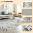 thumbnail image 5 of Haperlare 5'x7' Modern Abstract Area Rugs Washable Ultra-Thin Blue Orange Rug for Bedroom Non Slip Soft Stain-Resistant Carpet for Family Room, 5 of 7
