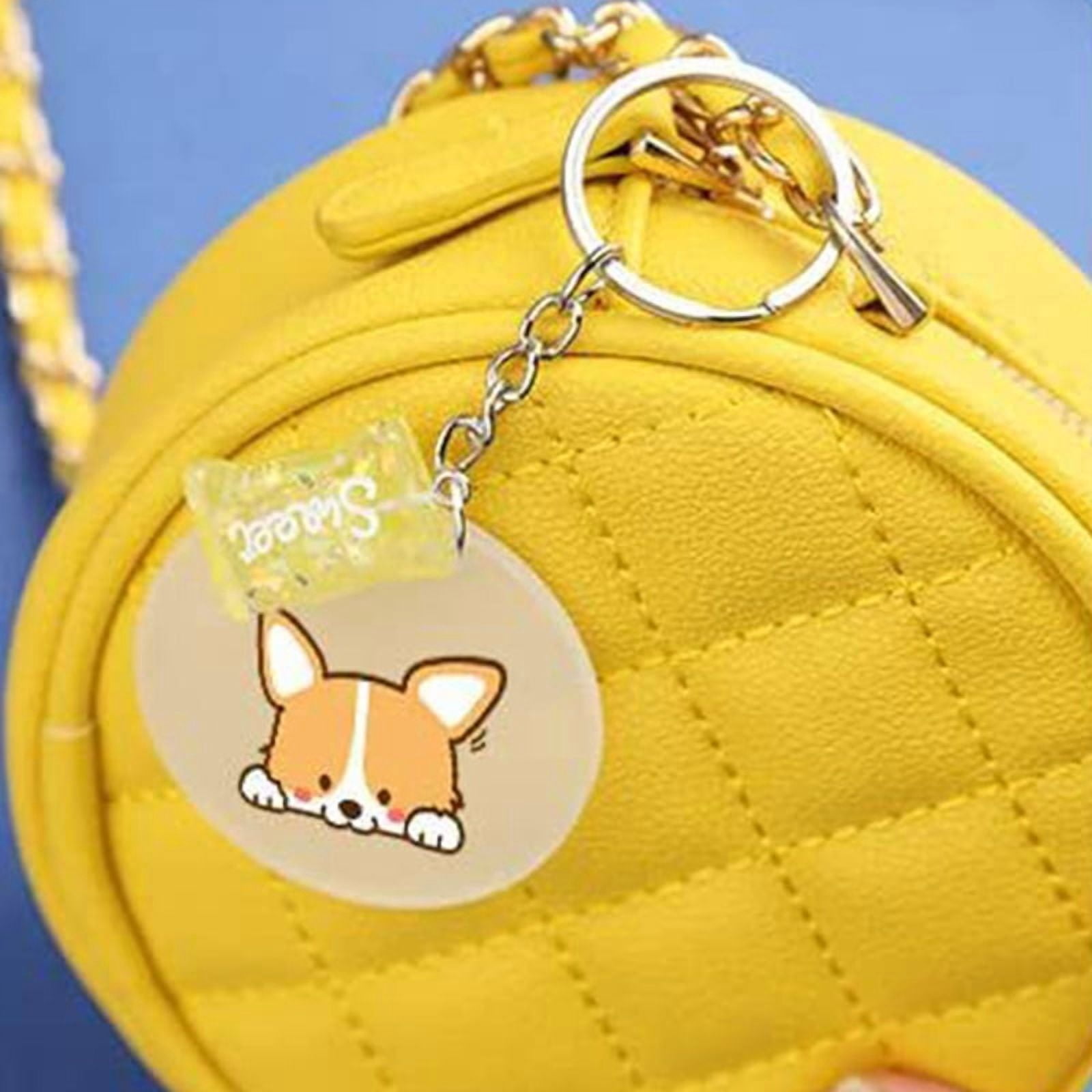 324x Acrylic Keychain Blanks Set Circle Ornaments Blanks Clear Round Acylic Disc Ornament with for Key Chain Rings for D
