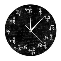 Math Clock 12" Mathematical Equations Wall Clock for Classroom