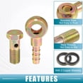 thumbnail image 4 of Unique Bargains 2 Set Car Oil Cooler Screw Ball Head Adapter Turbo Brake Line Bolt Adapter M10x1.25 8mm OD with Washers, 4 of 7