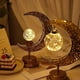 thumbnail image 2 of Lámpara LED de hierro con forma de luna y estrella para Ramadán, lámpara de mesa decorativa para festival islámico musulmán, para el hogar, dormitorio, decoración de Ramadán Kareem, D, 2 of 5