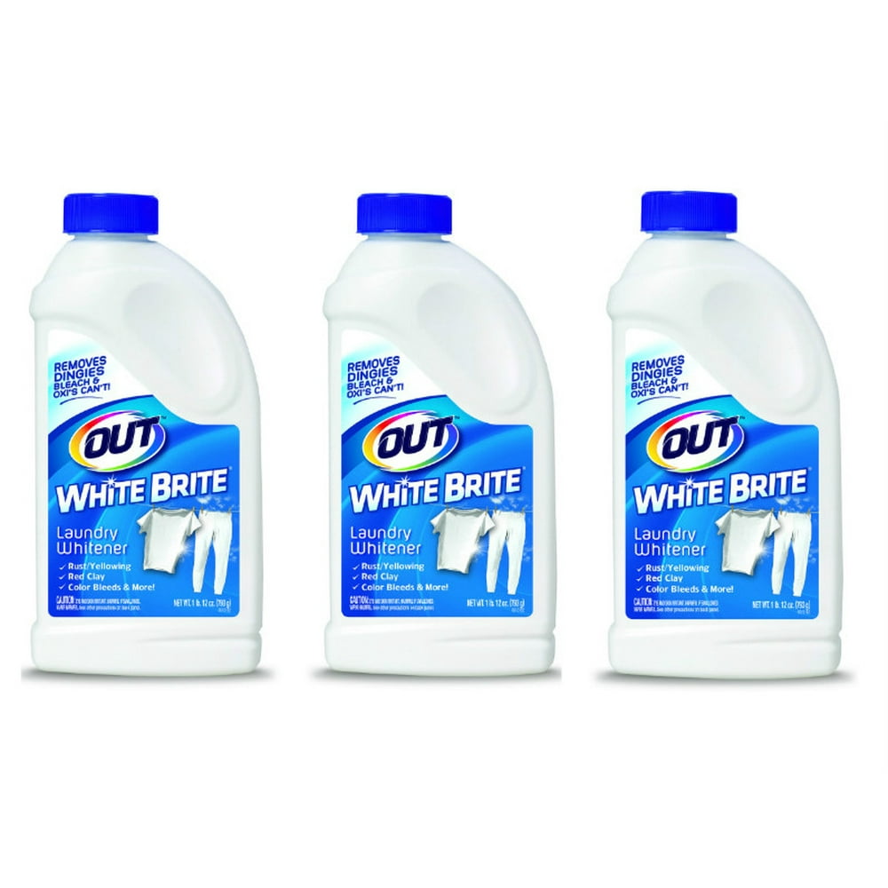 OUT White Brite Laundry Whitener Powder, 1 lb 12 oz, 3 Bottles