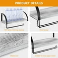 thumbnail image 3 of Wall Mounted Paper Towel Holder with Wood Shelf, Gray, 3 of 6