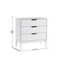 thumbnail image 4 of Flash Furniture Wooden 3-Drawer Dresser for Bedroom, Chest of Drawers for Kids in White, 4 of 10