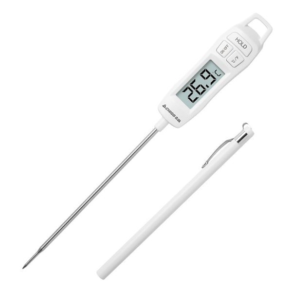 All-in-One Kitchen Thermometer, Digital Instant Read Kitchen Temperature Long Food Probe with Large LCD Screen ℉/℃ Button