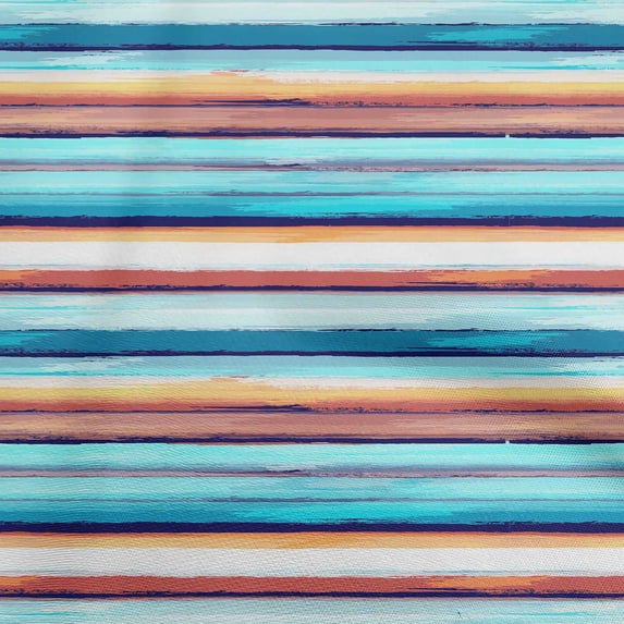 oneOone Viscose Jersey Teal Blue Fabric Abstracts Quilting Supplies Print Sewing Fabric By The Yard 60 Inch Wide