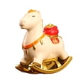 thumbnail image 1 of Figura de caballo de la riqueza, estatua de resina, bendición del zodiaco, recuerdo, caballo hecho a mano Blanco, 1 of 8