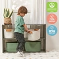 thumbnail image 5 of ECR4Kids Streamline 2-Shelf Double-Sided Storage Cabinet, 24in, Classroom Furniture, Grey Wash, 5 of 9
