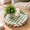 Pistachio Green-Round, variant on Navy Blue Round Capiz Shell Decorative Serving Tray with Handles