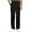 A-Black313, variant on Men's Pleated Side Pocket Pant Straight Fit Full Length Button Waist Trouser Smooth formal office Pants