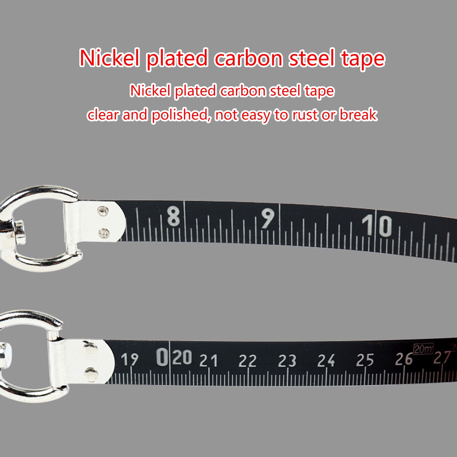 Oil Gauging Tapes Measuring Ruler Tape Measure Carbon Steel Plastic Handle Accuracy Oil Gauging Tape 15/20/30/50M