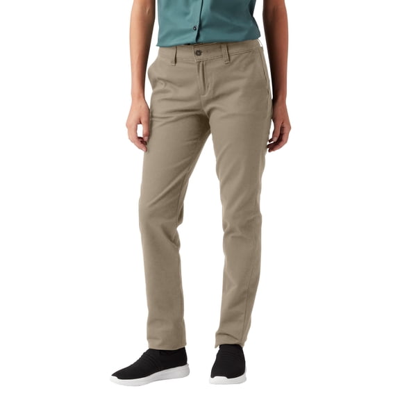 Dickies Women's Skinny Twill Pants, Rinsed Dark Navy, 27 RG