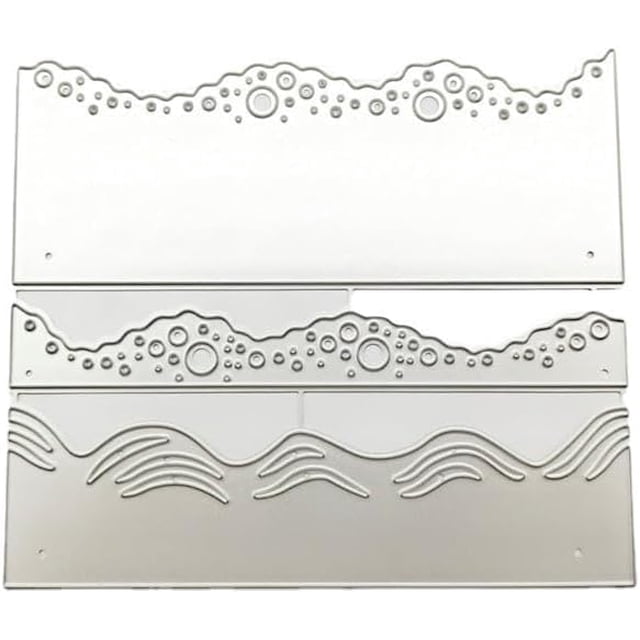 Matrices de corte metálicas Bwexxt para manualidades de verano con olas del océano