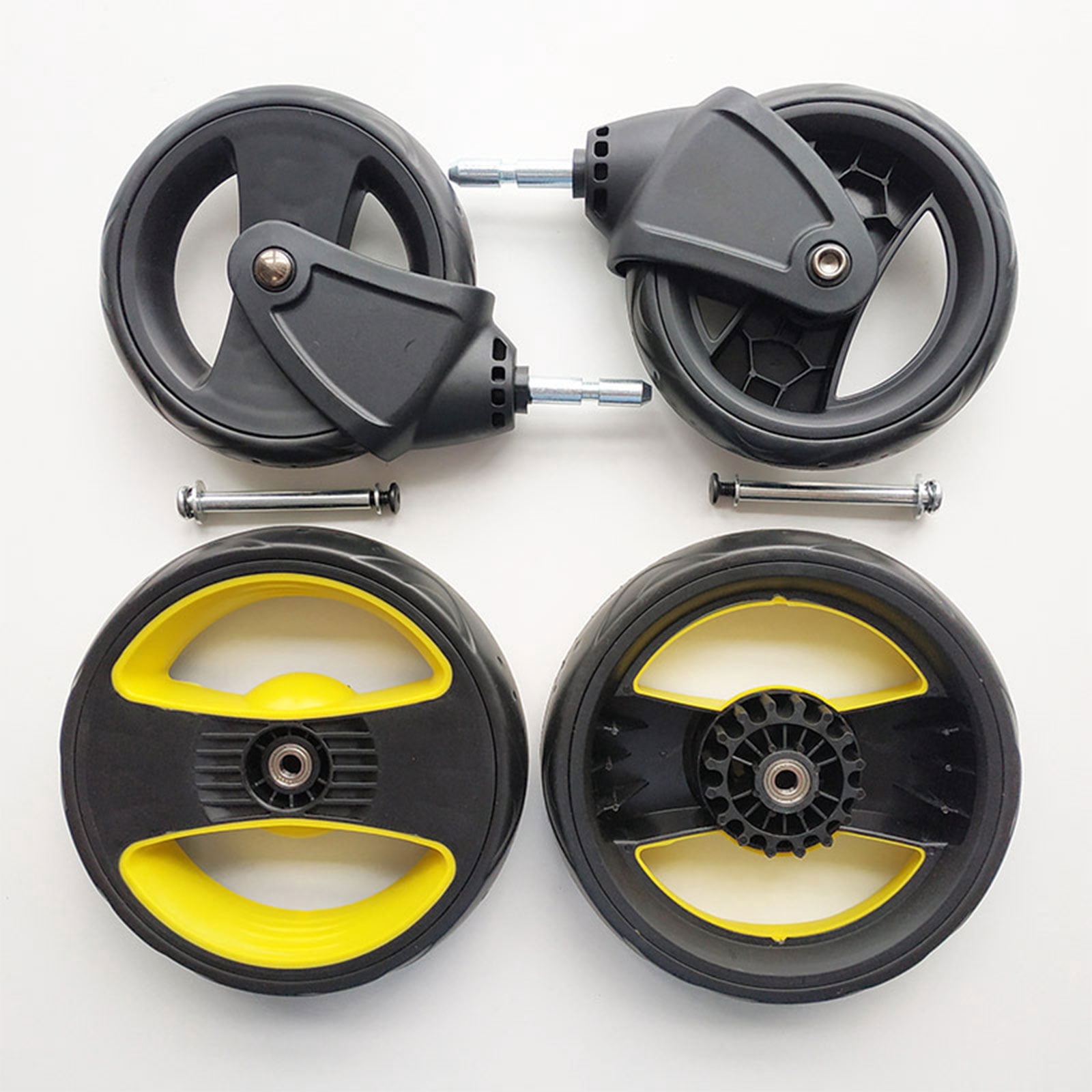 FEAMOS Stroller Wheels,Baby Cart Stroller Wheels Trolley Stroller Wheels Front Or Back Wheels Baby Cart Pram Accessories
