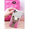 thumbnail image 3 of FINCIBO Pink Gradient Glitter Case, Sparkle Bling TPU Cover for Apple iPhone 11 Pro Max 6.5" 2019 (NOT FIT Apple iPhone Pro 5.8 inch or Apple iPhone 11 6.1 inch), Brown Jack Rabbit, 3 of 4
