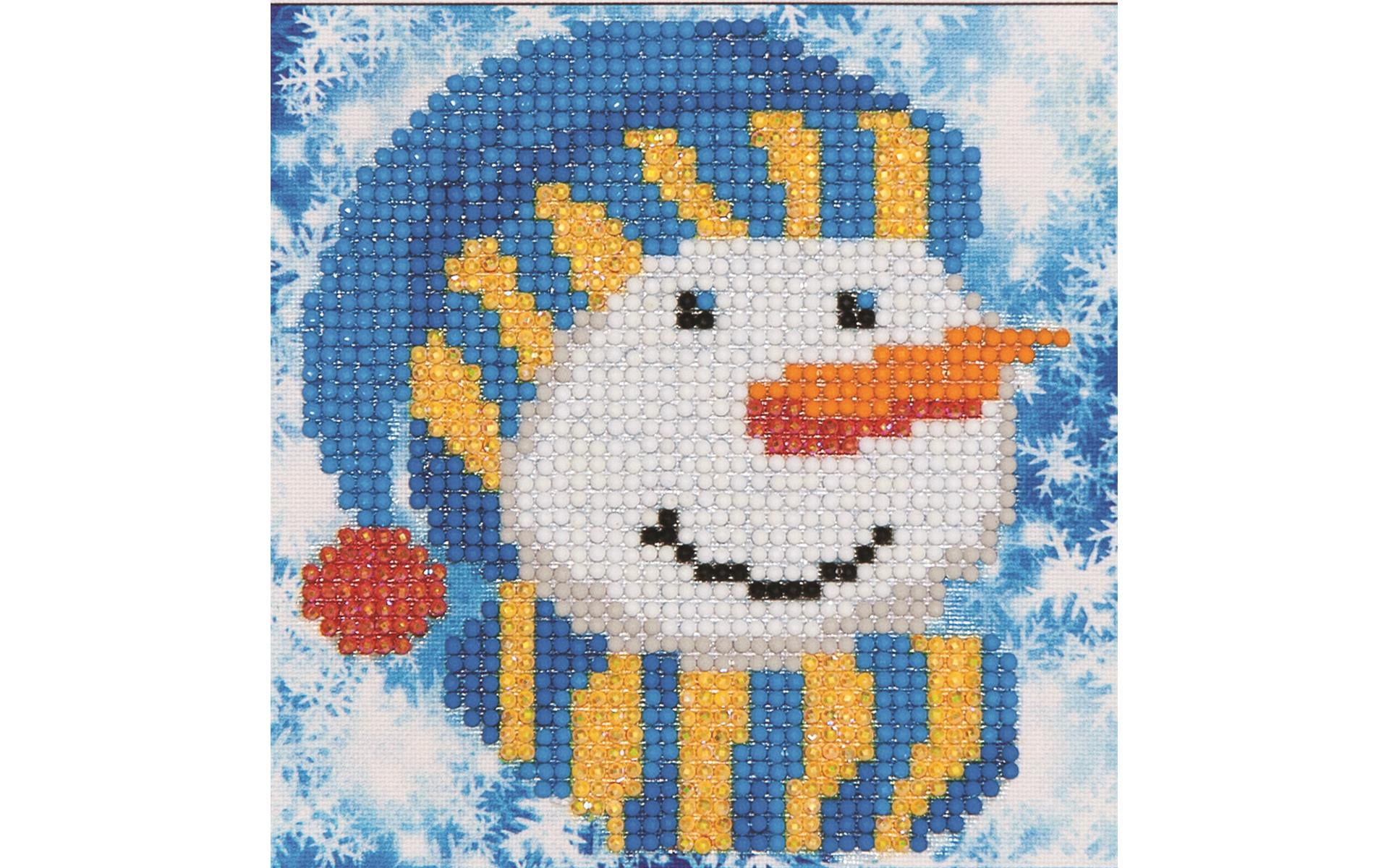 Diamond Dotz Kit Mini Pillow Snowman cap