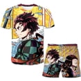 thumbnail image 2 of Cartoon Demon Slayer Trajes Ropa Niños Bebés Niños Niñas Verano Camisetas amp; Pantalones cortos Ropa Trajes Conjuntos de impresión 3D11T Gao Jinjia LED, 2 of 2
