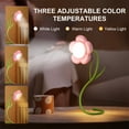 thumbnail image 5 of Desk Light Unique Wireless Flower Desk Lamp Flexible Gooseneck Rechargeable Led Lamp With Usb Charging Port 3 Color Modes And Stepless Dimming For Office Desk Decor Outside Lights Night Lights, 5 of 7