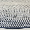 thumbnail image 3 of SAFAVIEH Montauk Vaughn Geometric Cotton Area Rug, Navy/Ivory, 4' x 4' Round, 3 of 8