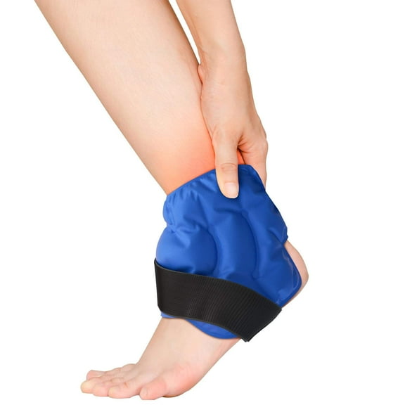 Reusable Hot Cold Ice Pack - Therapy Gel Pack for Muscle Pain, Bruises - Ankle Foot Ice Pack Wrap with Closure for Foot, Ankle - Ice Packs for Injuries Reusable, Ankle Ice Pack