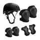 thumbnail image 1 of 7 piezas Guardias de Equipo de protección del casco para bicicletas para niños, almohadillas manuales de resistencia de impacto almohadillas de rodill Negro, 1 of 8