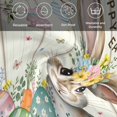 thumbnail image 6 of Beige Easter Bunny Cloth Napkins, Spring Easter Eggs Floral Wooden Washable and Reusable Dinner Napkins Set of 6, Table Napkin for Kitchen Party Birthday Wedding Hotel Housewarming 20"x20", 6 of 9