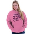 thumbnail image 5 of Reel Women Fish Cute Girly Fishing Hoodie Sweatshirt Women Brisco Brands 2X, 5 of 6