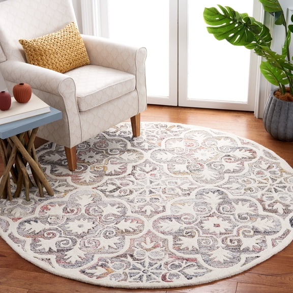 Safavieh Metro Phipp Medallion Area Rug, Red/Ivory, 6' x 6' Round