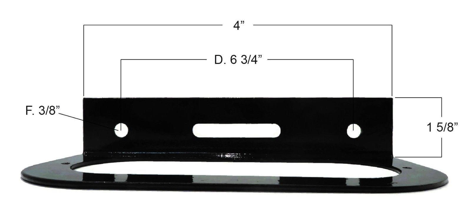 (4) LIGHT MOUNTING BRACKETS fit 6" Oval Brake Light for Semi Trailer