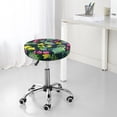 thumbnail image 7 of Easygdp Watercolor Cactuses Easy To Install Bar Chair Cover&Cound Chair Cover&Elastic Stool Cover, Washable&Bottom With Elastic Edge - 13 Inch, 7 of 7