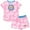 Pink, variant on DC Comics Justice League Wonder Woman Pajama Shirt and Shorts Tie Dye Toddler to Big Kid