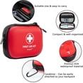 thumbnail image 5 of Mini First Aid Kit - 120 Piece Car, Home, Office, Travel, Camp, Sports, Outdoor, School - Emergency First Aid Materials and Survival Kit (Red), 5 of 5