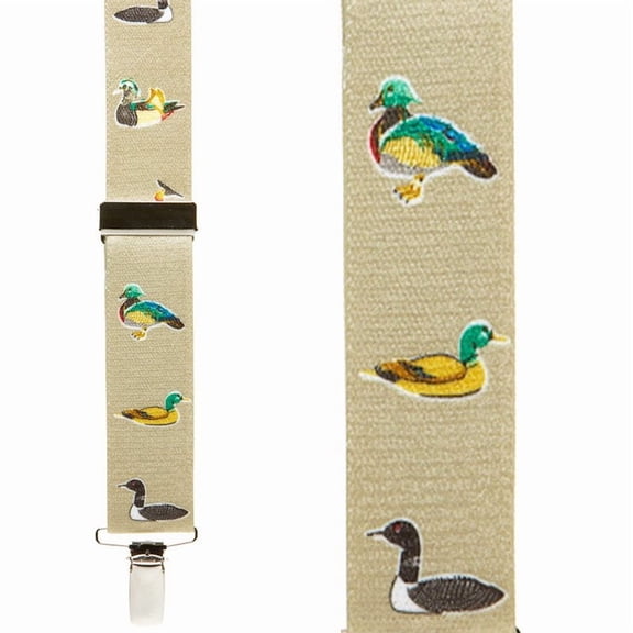 SuspenderStore Duck Suspenders - 1.5-Inch Wide Elastic - Clip - 3 Sizes