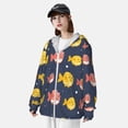 thumbnail image 4 of Pofeuu Cute Puffer Fish Print Sun Protection Outdoor Lightweight Full Zip UV Cooling Hoodie Long Sleeve Summer Clothing for Outdoor Hiking-X-Large, 4 of 5