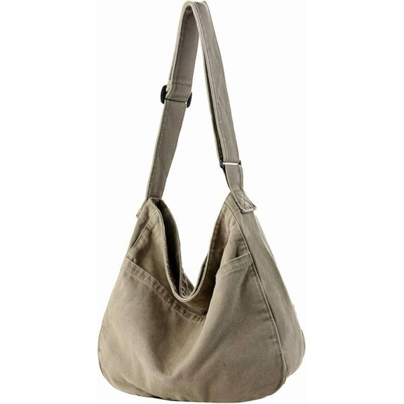 JennyShop Large Capacity Canvas Tote Bag, Fashion Purse Messenger Bag , Casual Hobo Crossbody Shoulder Bag for Travel Work