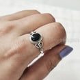 thumbnail image 4 of Natural Black Onyx Ring, Black Onyx Gemstone Ring, December Birthstone, Tiny Bohemian Ring, 925 Sterling Silver, Designer Womens Ring, Christmas Thanksgiving, Handmade Statement Jewelry, 4 of 8