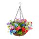 thumbnail image 1 of Flores artificiales en cesta colgante, adorno para jardín, plantas colgantes de imitación Vistoso, 1 of 9