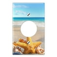 thumbnail image 1 of WIRESTER 1-Gang 1.406-Inch Hole Device Telephone/Cable Blank Receptable Wall Plate Cover - Seashells On The Beach, 1 of 1