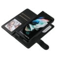 thumbnail image 5 of Folding Case for Samsung Galaxy Z Fold3 5G, PU Leather Flip Cover with S Pen Holder & Kickstand, 2 in 1 Wallet Case with Card Slots Holder Magnetic Clasp Shockproof Protection Phone Case, Black, 5 of 6