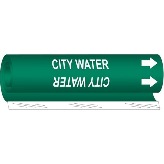 Brady Pipe Marker,City Water,9 in H,8 in W 5655-I