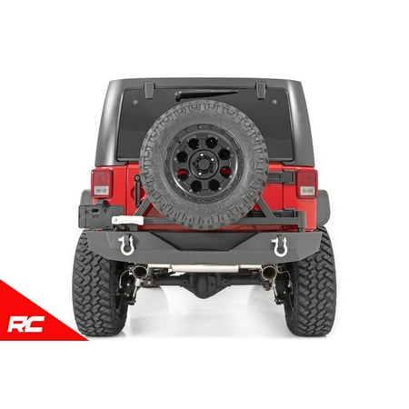 Rough Country Rock Crawling Rear Bumpers compatible w/ 2007-2018 Jeep Wrangler JK Offroad Armor Rear