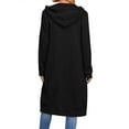 thumbnail image 5 of Lumtrix Oversized Zip Up Hoodie Women Long Hooded Jackets Full Zipped Sweatshirts Womens Fall Fashion 2025 Fleece Lined Hoodies Black S, 5 of 6