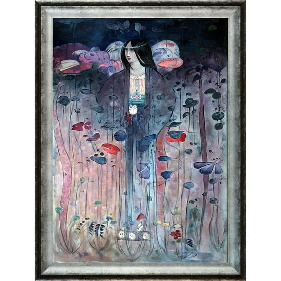 Untitled with Athenian Distressed Silver Frame 24"X36"