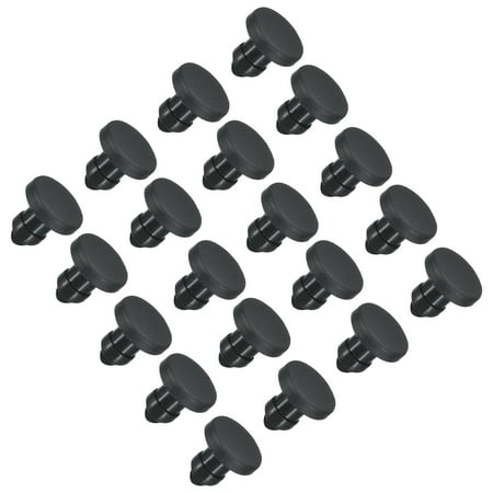 

Uxcell Silicone Snap in Locking Hole Plugs 3.5mm/0.14 Inch Dia for Waterproof Sealing Plugs Black 30 Pcs