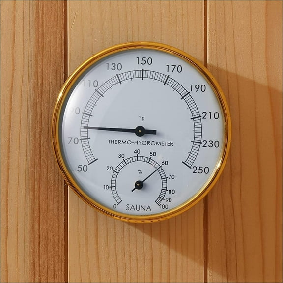 Sauna Thermometer and Hygrometer, 2 in 1 Sauna Hygrothermograph, Indoor Humidity Fahrenheit Temperature Measurement Sauna Room Equipment and Accessories