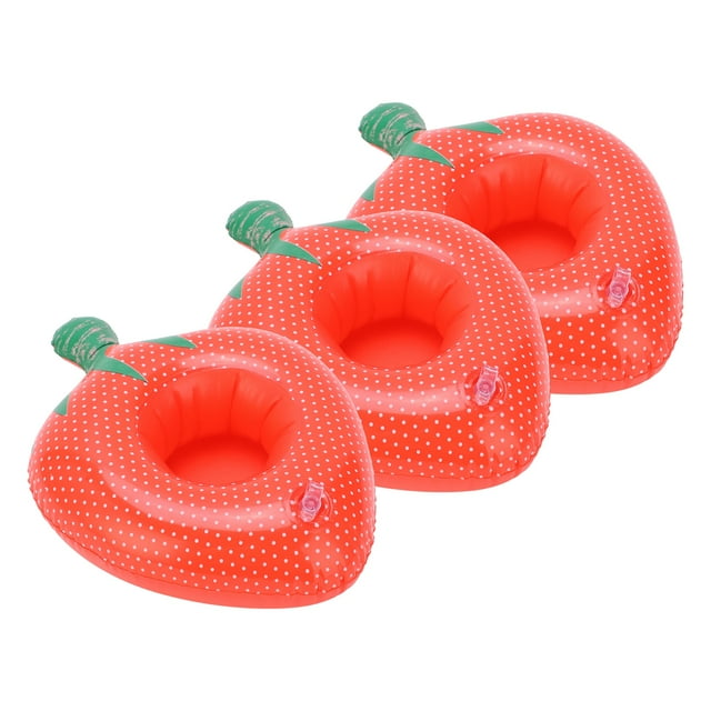 Flotadores inflables para bebidas de piscina BuyWeek 10 piezas forma de fresa