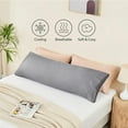 thumbnail image 5 of DISEN Body Pillow Case Cover, Rayon Made from Bamboo, Cooling Body Pillow Cover for Hot Sleepers and Night Sweats, Breathable & Silky Soft Full Long Pillow Case (Silver Grey, 20x54 Inches), 5 of 8